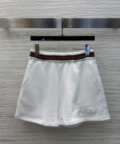 CK76578 Gucci 25 Spring/Summer New Collection Red And Green Ribbon Casual Shorts Red And Green p8sesv5t