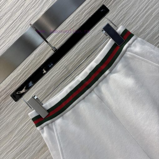 CK76578 Gucci 25 Spring/Summer New Collection Red And Green Ribbon Casual Shorts Red And Green p8sesv5t - Image 7