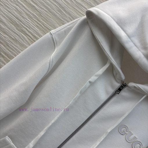 CW76579 Gucci 25 Spring/Summer New Collection Red And Green Ribbon Hooded Zipper Hoodie Coat Wi 9hj6ar9k - Image 4
