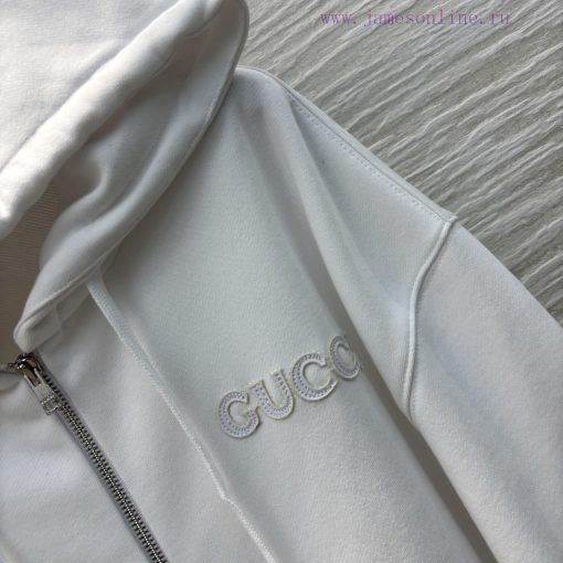 CW76579 Gucci 25 Spring/Summer New Collection Red And Green Ribbon Hooded Zipper Hoodie Coat Wi 9hj6ar9k - Image 5