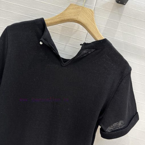 BT76589 Zim * 25 Spring/Summer New Heavy Industry Pearl Crystal Collar T-shirt Hand Sewn With P vq6uta1v - Image 10