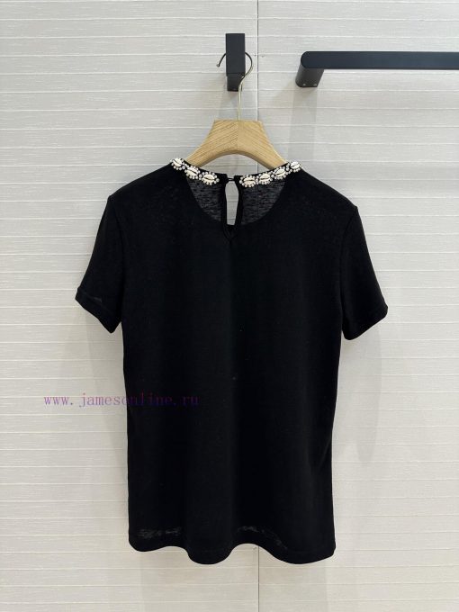 BT76590 Zim * 25 Spring/Summer New Heavy Industry Shell Crystal Collar T-shirt With Crystal Dec q6fikfm1 - Image 9