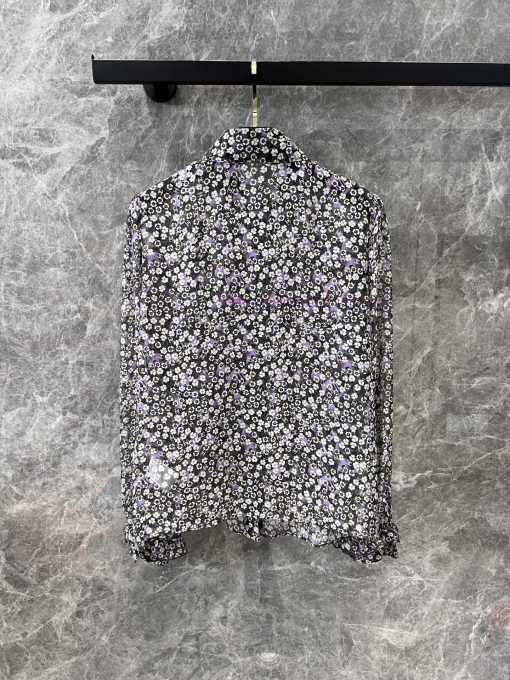 ZC60722 Chan * 25Ss Spring/Summer New Collection: Small Floral Lapel With Ruffle Edge Decoratio e9oo3cum - Image 3