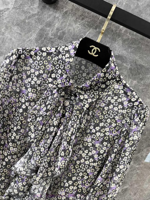 ZC60722 Chan * 25Ss Spring/Summer New Collection: Small Floral Lapel With Ruffle Edge Decoratio e9oo3cum - Image 4
