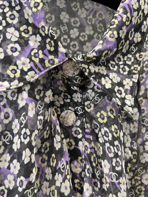 ZC60722 Chan * 25Ss Spring/Summer New Collection: Small Floral Lapel With Ruffle Edge Decoratio e9oo3cum - Image 6