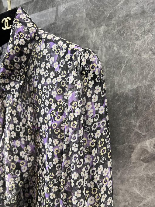 ZC60722 Chan * 25Ss Spring/Summer New Collection: Small Floral Lapel With Ruffle Edge Decoratio e9oo3cum - Image 7