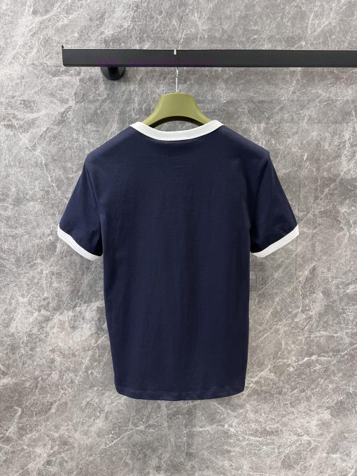 ZT60723 Gucci 25Ss Spring/Summer New Spliced Threaded Round Neck Short Sleeve T-shirt | Exquisi ftm2vbko - Image 3