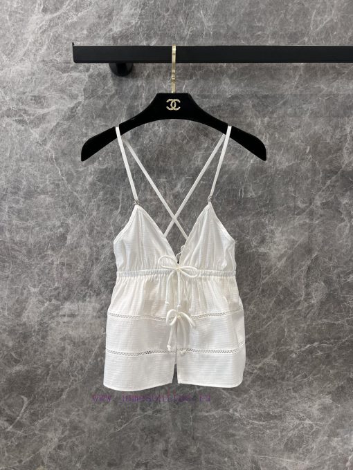 ZT60729 Chanel 25P Spring/Summer New Sexy Hollow Bow Strap Tank Top | YB Development's Cross Ba w3lfsk1r