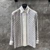 ZC60731 Louis Vuitton 25Ss Early Spring New Top Of The Line Silk Presbyopia Long Sleeved Contra k3xetytq