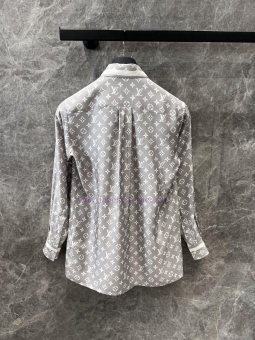 ZC60731 Louis Vuitton 25Ss Early Spring New Top Of The Line Silk Presbyopia Long Sleeved Contra k3xetytq - Image 3