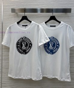 CT76598 Louis Vuitton 25 Spring/Summer New Collection Logo Printed Short Sleeve T-shirt Color C cd15xb10
