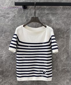ZT60738 Louis Vuitton 25Ss Spring/Summer New Jacquard Rope Knitted Short Sleeve Top | Produced a33zgca7