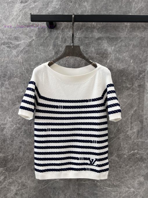ZT60738 Louis Vuitton 25Ss Spring/Summer New Jacquard Rope Knitted Short Sleeve Top | Produced a33zgca7