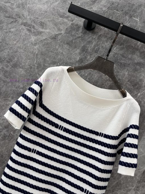ZT60738 Louis Vuitton 25Ss Spring/Summer New Jacquard Rope Knitted Short Sleeve Top | Produced a33zgca7 - Image 4