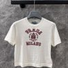 ZT60750 Prada 25Ss Early Spring New Product Letter Jacquard Light And Thin Knitted Top | Produc 6d2fnzfs