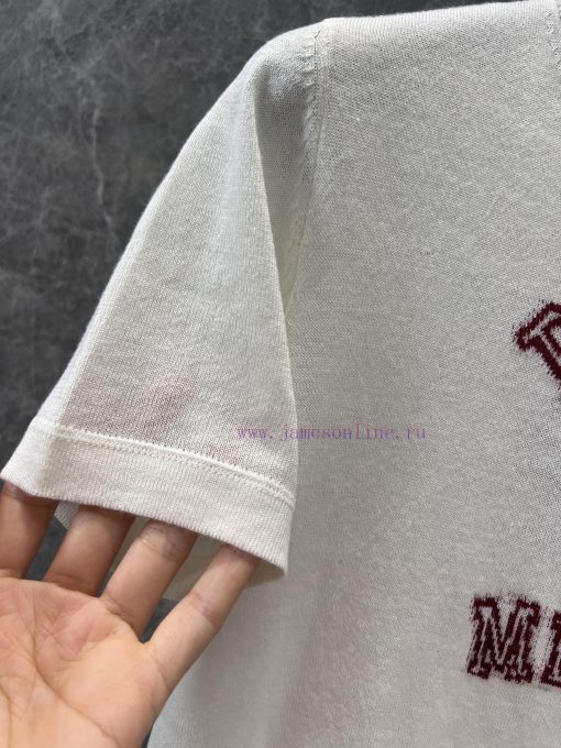 ZT60750 Prada 25Ss Early Spring New Product Letter Jacquard Light And Thin Knitted Top | Produc 6d2fnzfs - Image 5