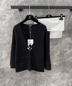 ZW60752 Chanel 25P Early Spring New Relief Pattern Knitted Hook Button Small Cardigan | Yb Deve 6drl0x3v