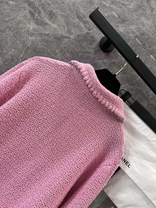 ZW60755 Chanel 25P Early Spring New One Button Doll Collar Knitted Cardigan | Yb Developed And mjj757zt - Image 8