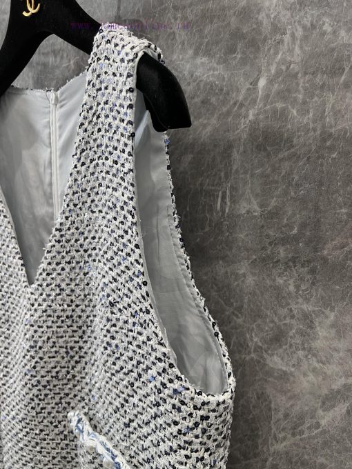 ZL60760 Chanel 25P Early Spring New French Socialite Chanel Style Coarse Tweed Dress | Produced rpg6szk3 - Image 7