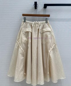 BB76650 Prada 25 Early Spring New Product Synchronized Elastic Waist Nylon Long Half Skirt Supe jkh8tqt2