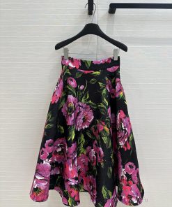 Strongly Recommend BB76651 Dolce&* 25 Spring New Sicily Rose Long Half Skirt Combining Intellec 0amuj6bt