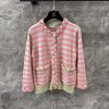 ZW60767 Chanel 25ss Spring/Summer New Cashmere Ruffle Knitted Cardigan | YB Developed And Produ ib9uxnb7