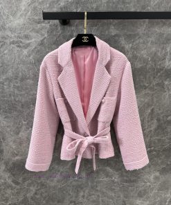 ZT60 Chanel 25ss Spring/Summer New Pink Series Coarse Denim Coat+Half Skirt Set | Produced By H wqkomk4k
