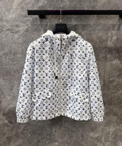 ZW60771 Louis Vuitton 25ss Spring/Summer New Full Print Vintage Hoodie Jacket Windcoat Coat | P 98dfqwxt