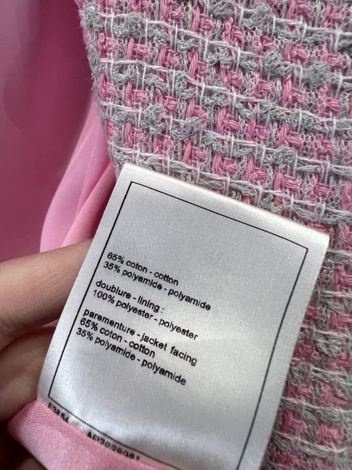 ZT60 Chanel 25ss Spring/Summer New Pink Series Coarse Denim Coat+Half Skirt Set | Produced By H wqkomk4k - Image 10