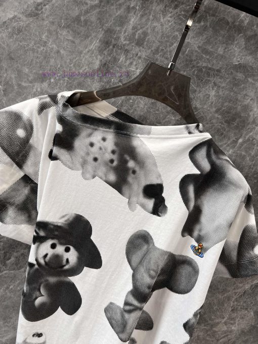 ZT60775 Vivienne Westwood 25ss Spring/Summer New Asymmetric Wrinkle Design Short Sleeve T-shirt wpbxj2hq - Image 4
