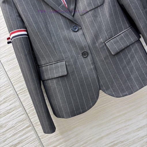 CT76670 TB Home 25 Early Spring British Style Retro Striped Trousers Jacket+pleated Short Skirt uz18yrir - Image 6
