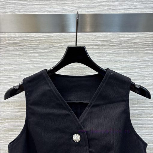 CW76673 Louis Vuitton 25 Early Spring New Item V-neck Denim Vest That Can Be Worn All Year Roun qytr5pqi - Image 3