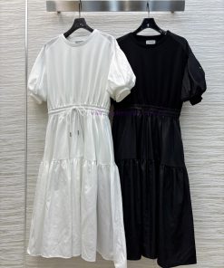 CL76679 Mo Home 25 Spring/Summer New Collection Nylon Splicing Bubble Dress Super Classic Dress cc9p827i