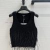 BT76687 25p New Feather Knitted Tank Top Elegant And Stylish With Drifting Feather Hot Diamond hlx0zlj5