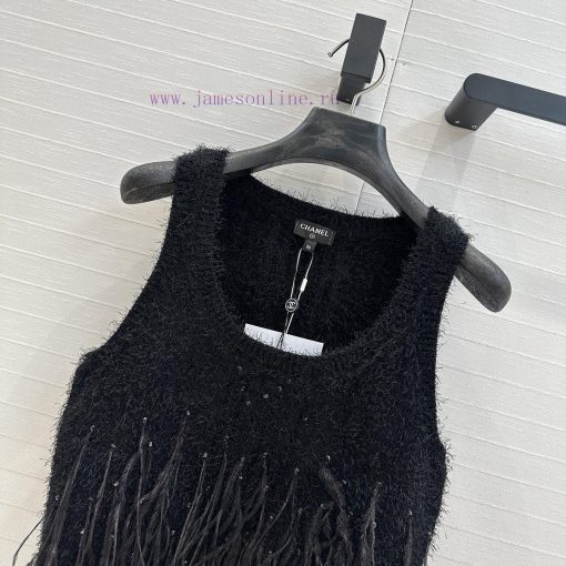 BT76687 25p New Feather Knitted Tank Top Elegant And Stylish With Drifting Feather Hot Diamond hlx0zlj5 - Image 3