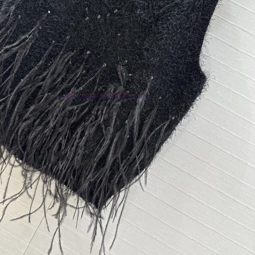 BT76687 25p New Feather Knitted Tank Top Elegant And Stylish With Drifting Feather Hot Diamond hlx0zlj5 - Image 8