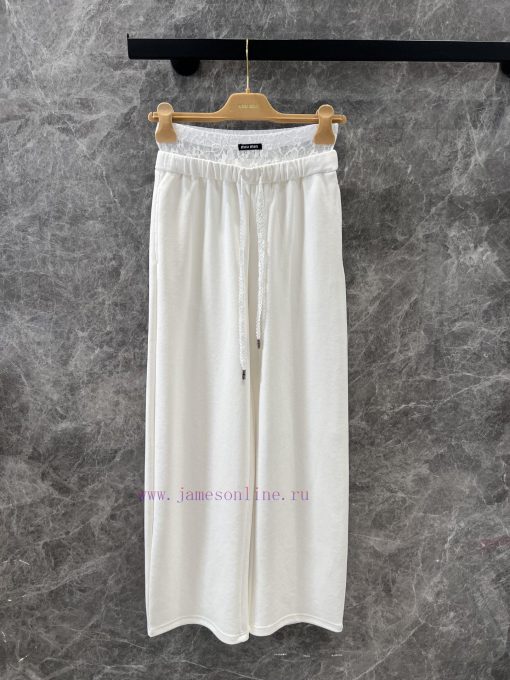 ZK60781 Miumi * 25Ss Spring/Summer New Drawstring Double Waist Style Casual Pants | Produced Re cwir90gn