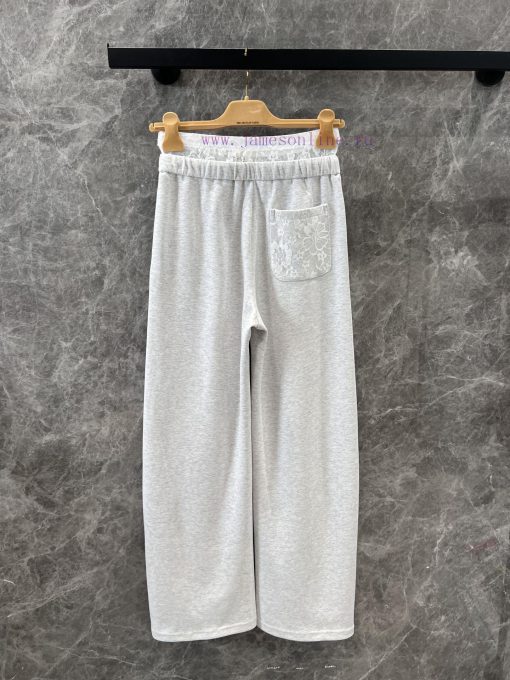 ZK60781 Miumi * 25Ss Spring/Summer New Drawstring Double Waist Style Casual Pants | Produced Re z83e8ka5 - Image 3