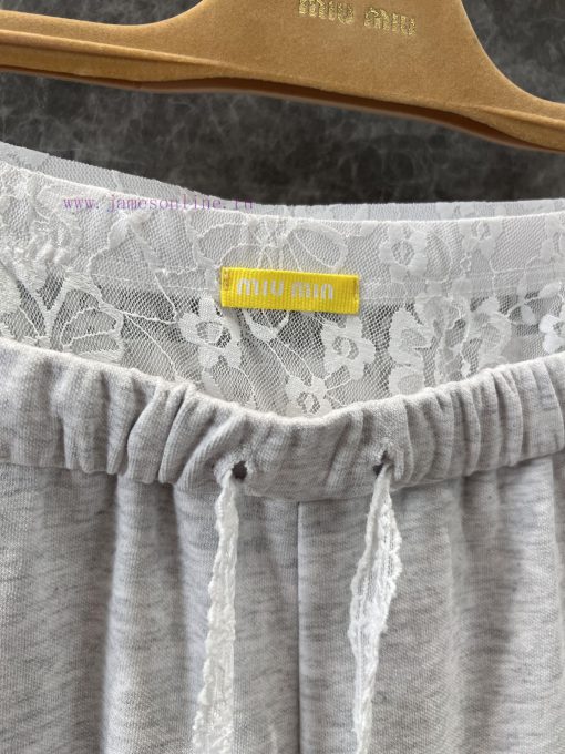 ZK60781 Miumi * 25Ss Spring/Summer New Drawstring Double Waist Style Casual Pants | Produced Re z83e8ka5 - Image 6