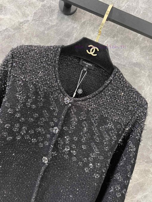 ZW60783 Chanel 25Ss Early Spring New Heavy Industry Bead Knitted Cardigan | Customized Imported vls19ida - Image 4