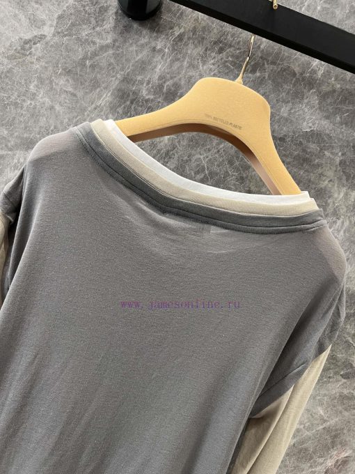 ZT60795 Miumi * 25Ss Spring/Summer New Collection Letter Logo Sticker Color Contrast Splicing F uiyqu3bx - Image 5