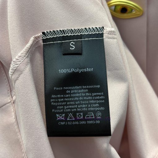 25 Spring/Summer CT76702 Schiaparelli Versatile Buckle Decorative Satin T-shirt Customized Fabr w27bnngt - Image 10