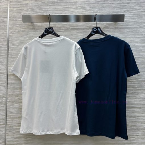 CT76709 Louis Vuitton 25 Early Spring New Collection Embroidered Solid Color Short Sleeve T-shi gwgcgi66 - Image 9