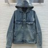 CW76715 Dior 25 Early Spring New Collection Retro Denim Series Hooded Loose Jacket Coat With Lo 99u73b3s