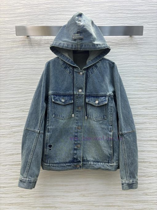 CW76715 Dior 25 Early Spring New Collection Retro Denim Series Hooded Loose Jacket Coat With Lo 99u73b3s - Image 2