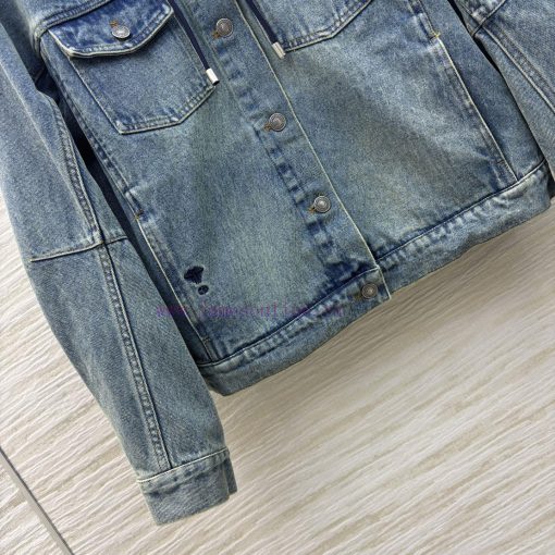 CW76715 Dior 25 Early Spring New Collection Retro Denim Series Hooded Loose Jacket Coat With Lo 99u73b3s - Image 7