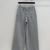 BK76720 Fen * 25 Spring/Summer New Product Haze Blue Washed Denim Pants With Multi Pocket Desig h8p8mneb