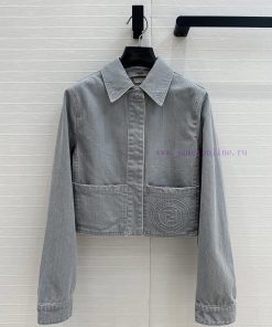 BW76721 Fen * 25 Spring/Summer New Product Haze Blue Washed Denim Jacket Jacket With Double Poc ynxkrhuo