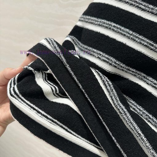 AT76726 Coco Chanel 25s Spring/Summer New Product: Woolen Circle Craft Flip Needle Stripe Knitt 8qlp6nv8 - Image 8