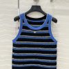 AT76726 Coco Chanel 25s Spring/Summer New Product: Woolen Circle Craft Flip Needle Stripe Knitt 6jel6wyi